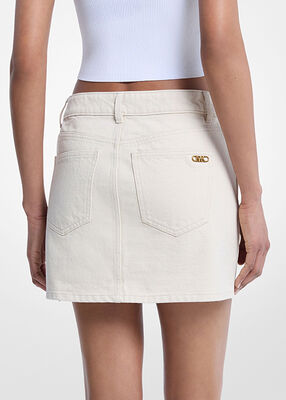 michael kors denim mini skirt