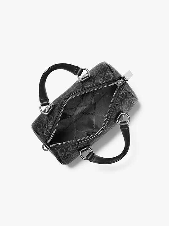 michael kors grayson small metallic empire signature logo duffel crossbody bag