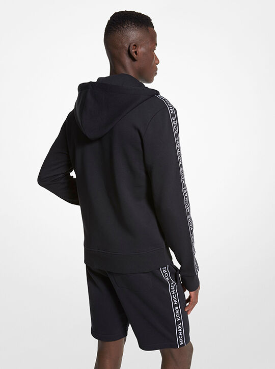 هوديي بغطاء للرأس من مزيج القطن بشريط الشعار michael kors هوديي بغطاء للرأس من مزيج القطن بشريط الشعار