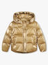 michael kors metallic quilted convertible puffer jacket