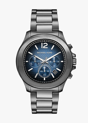 michael kors oversized sage gunmetal watch