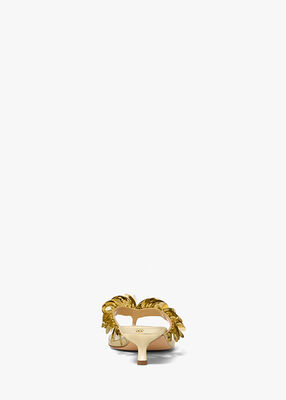 michael kors loretta sequin embellished metallic sandal