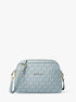 michael kors jet set small signature logo camera crossbody bag