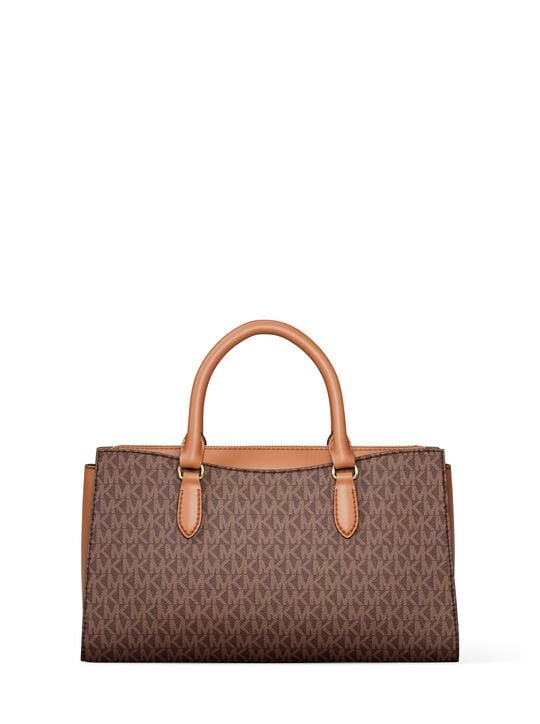 Arden Medium Signature Logo Top-Zip Satchel michael kors arden medium signature logo top zip satchel