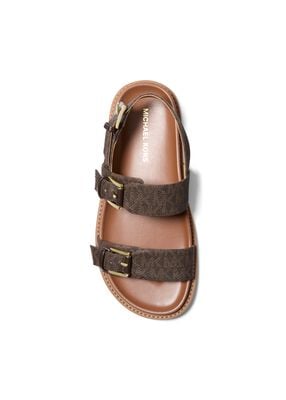 michael kors nia signature logo sandal