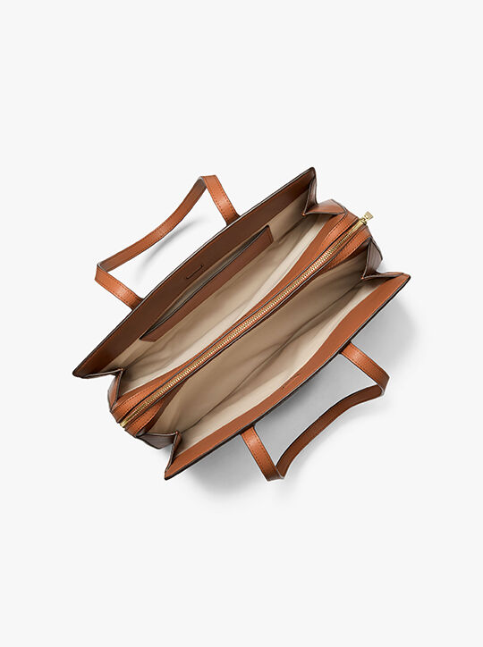 michael kors حقيبة ليلى متوسطة الحجم من الجلد