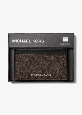 michael kors greyson logo tall card case