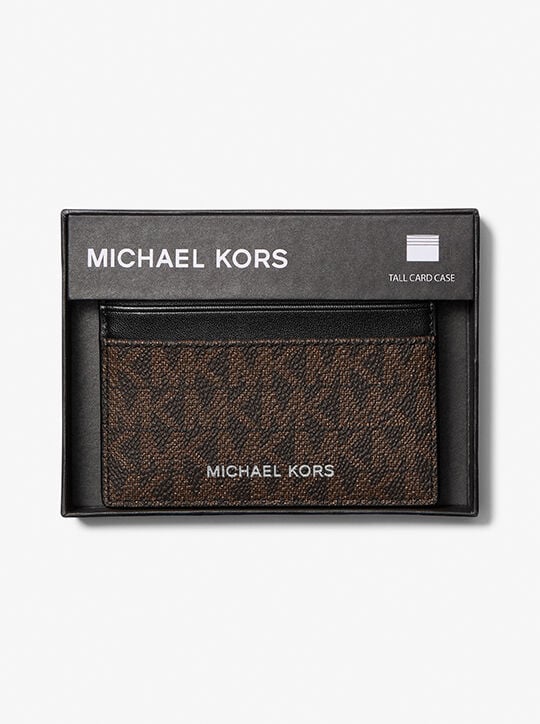 Greyson Logo Tall Card Case michael kors greyson logo tall card case