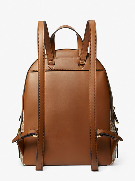 michael kors jaycee medium logo jacquard backpack