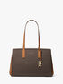 michael kors laila medium signature logo tote bag