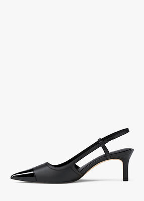 michael kors alora leather slingback pump