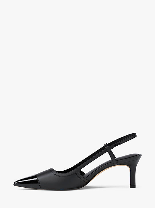 michael kors alora leather slingback pump