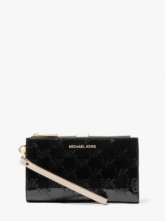 محفظة هاتف ذكي جيت سيت معدنية كبيرة الحجم منقوشة بشعار الماركة michael kors محفظة هاتف ذكي جيت سيت معدنية كبيرة الحجم منقوشة بشعار الماركة