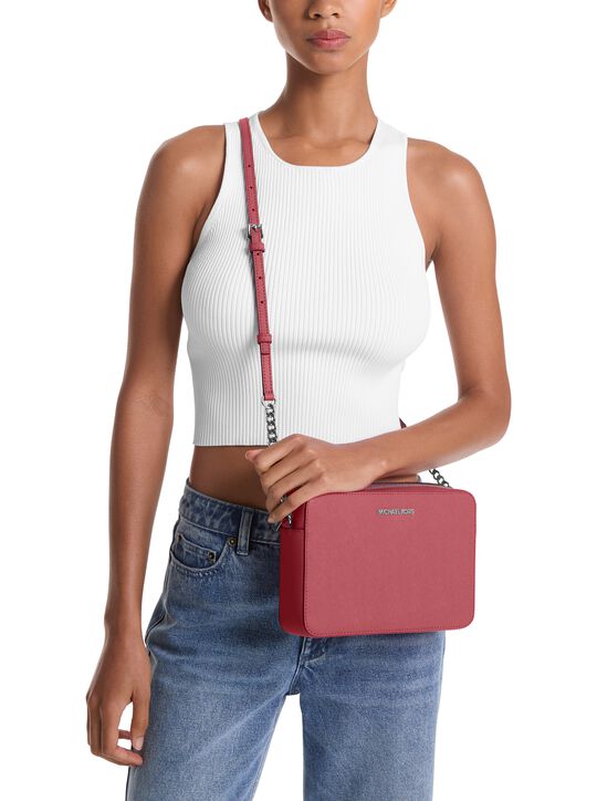 حقيبة كروس جيت سيت كبيرة من جلد سافيانو michael kors حقيبة كروس جيت سيت كبيرة من جلد سافيانو