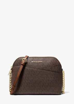 michael kors jet set travel medium logo dome crossbody bag