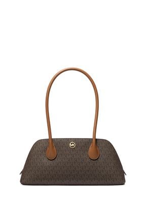 michael kors petra medium signature logo shoulder bag