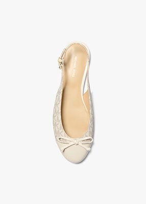 michael kors piper signature logo slingback ballet flat