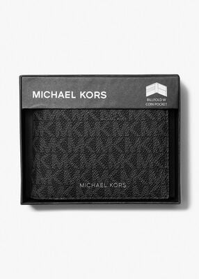 michael kors cooper logo billfold wallet with coin pouch