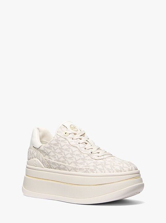 michael kors hayes signature logo platform sneaker