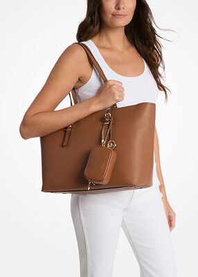 michael kors quinn large pebbled leather tote bag