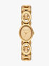 michael kors maude gold tone link watch
