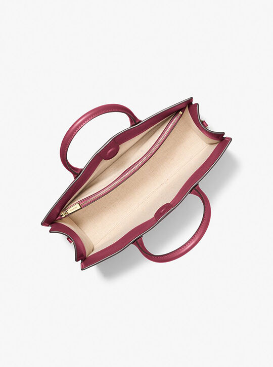 michael kors scarlett medium leather satchel