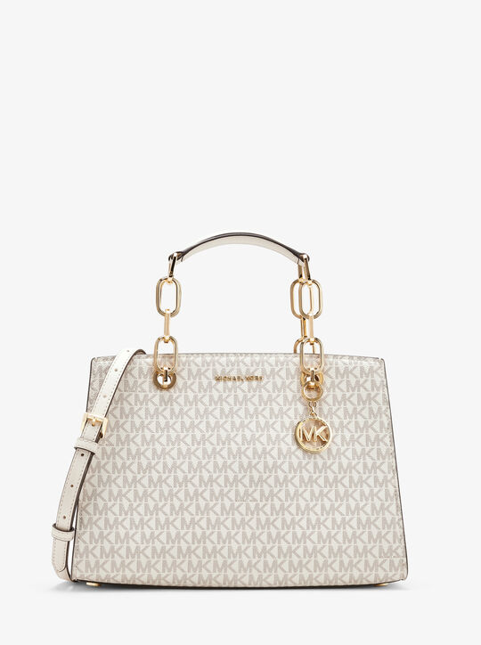 michael kors حقيبة سينثيا متوسطة الحجم بشعار الماركة