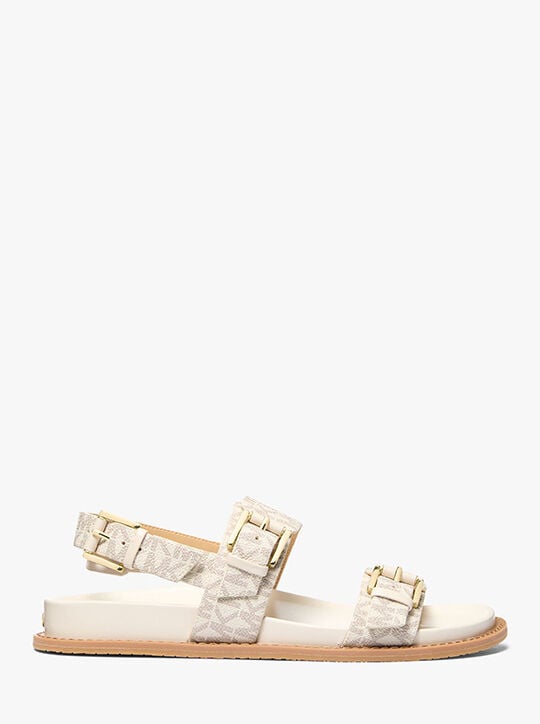 michael kors nia signature logo sandal