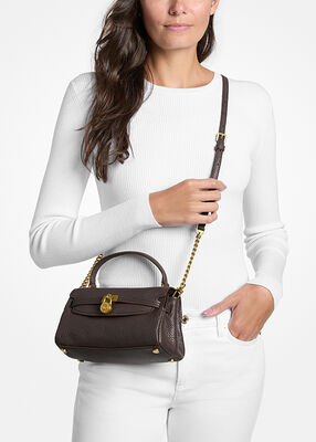 michael kors hamilton moderne extra small textured leather slouchy crossbody bag