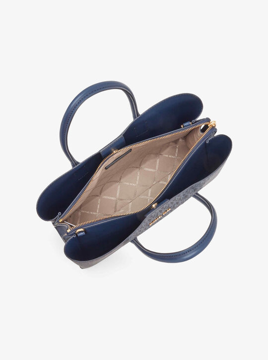 michael kors ruthie large signature logo satchel