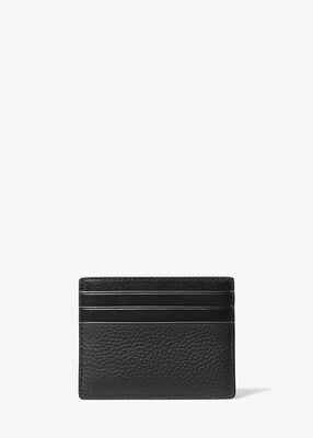 michael kors hudson pebbled leather card case