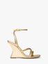 Nadina Metallic Lizard Embossed Leather Wedge Sandal michael kors nadina metallic lizard embossed leather wedge sandal