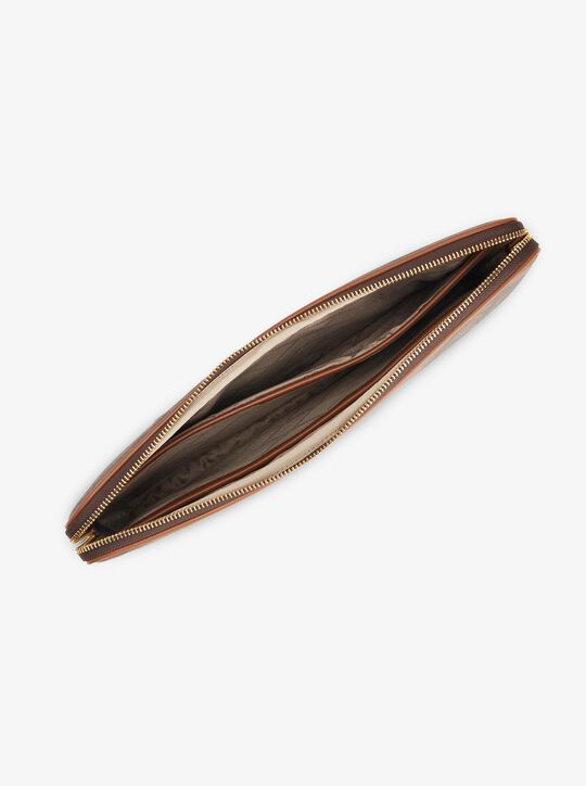 michael kors حقيبة لابتوب من القماش بطبعة الأحرف الأولى