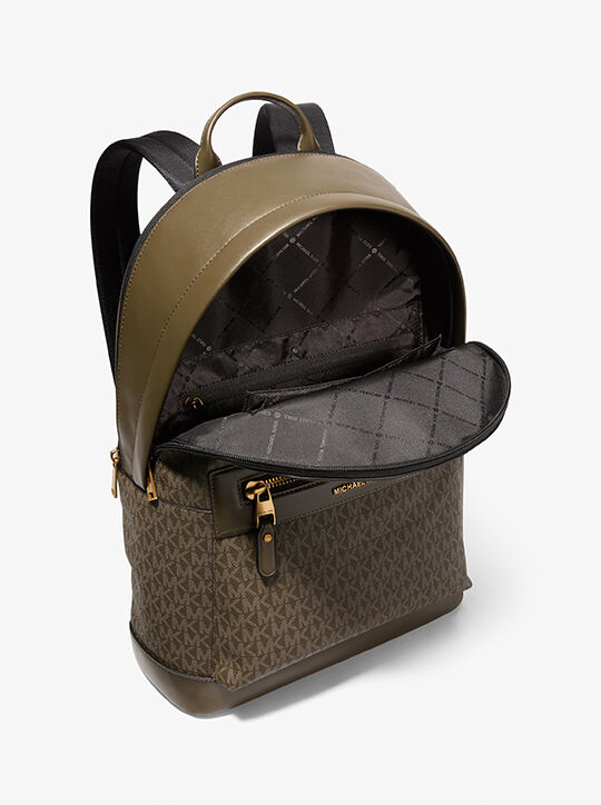michael kors jet set signature logo backpack