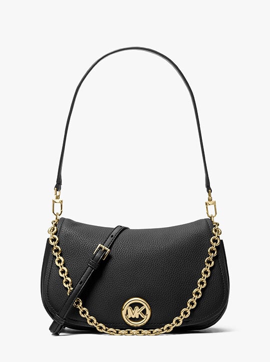 حقيبة كتف متوسطة الحجم قابلة للتحويل من الجلد المحبب michael kors حقيبة كتف متوسطة الحجم قابلة للتحويل من الجلد المحبب
