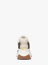 michael kors zuma two tone signature logo and nylon trainer