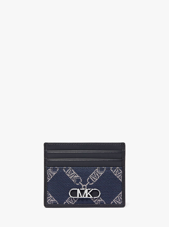 Hudson Empire Logo Jacquard Card Case michael kors hudson empire logo jacquard card case