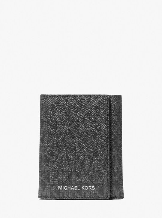 Cooper Signature Logo Tri-Fold Wallet michael kors cooper signature logo tri fold wallet