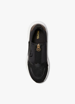 michael kors sami scuba and mesh zip up trainer