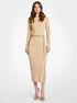 michael kors ribbed stretch viscose belted sweater dress