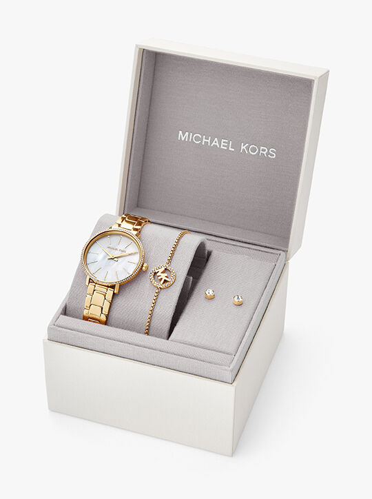 michael kors pyper watch and jewelery gift set