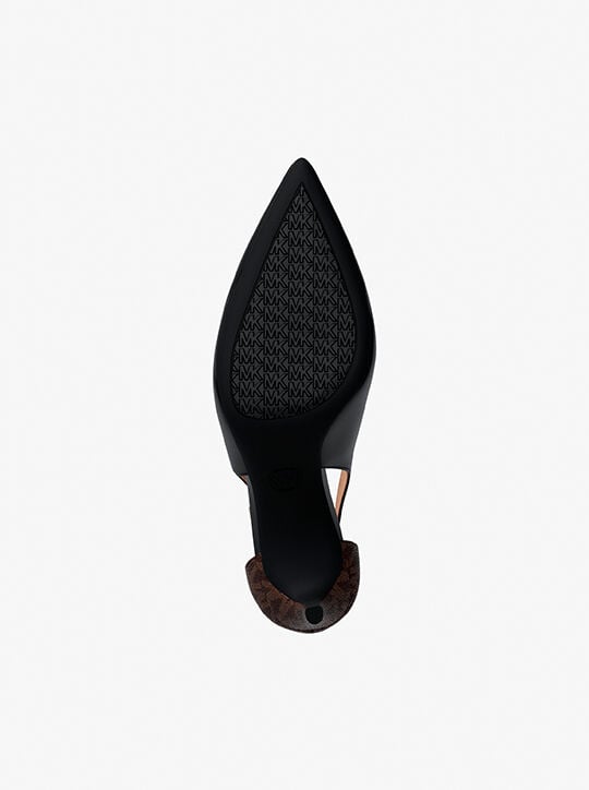 Leather Slingback Pump michael kors leather slingback pump