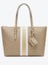 Logo-print striped tote bag michael kors logo print striped tote bag