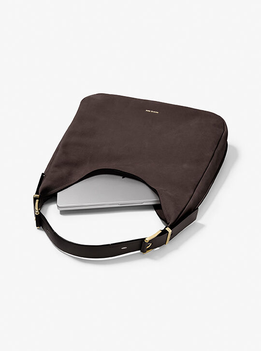 michael kors nolita large nubuck hobo shoulder bag