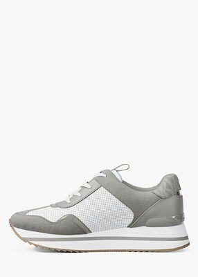 michael kors raina mixed media trainer
