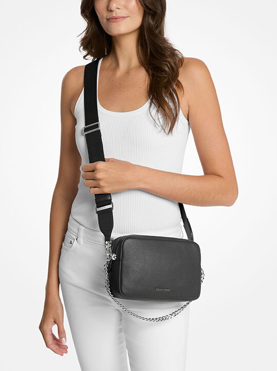 michael kors bryant medium pebbled leather camera crossbody bag