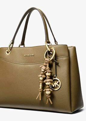 michael kors embellished floral bag charm