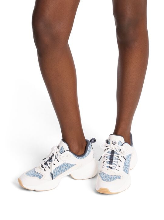 Bowie Signature Logo Trainer michael kors bowie signature logo trainer