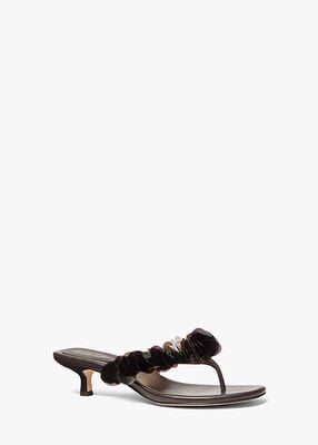 michael kors صندل لوريتا مزين بالترتر