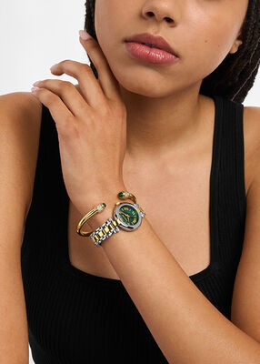 michael kors laney three hand two tone stainless steel watch set